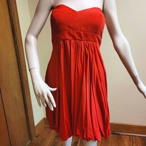 Forever 21 Red Strapless Dress, Size Medium